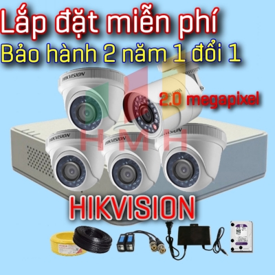 TRỌN BỘ 5 CAMERA HIKVISION 1.0 MP