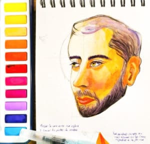 Atssi watercolors zen 24 man portrait artwork